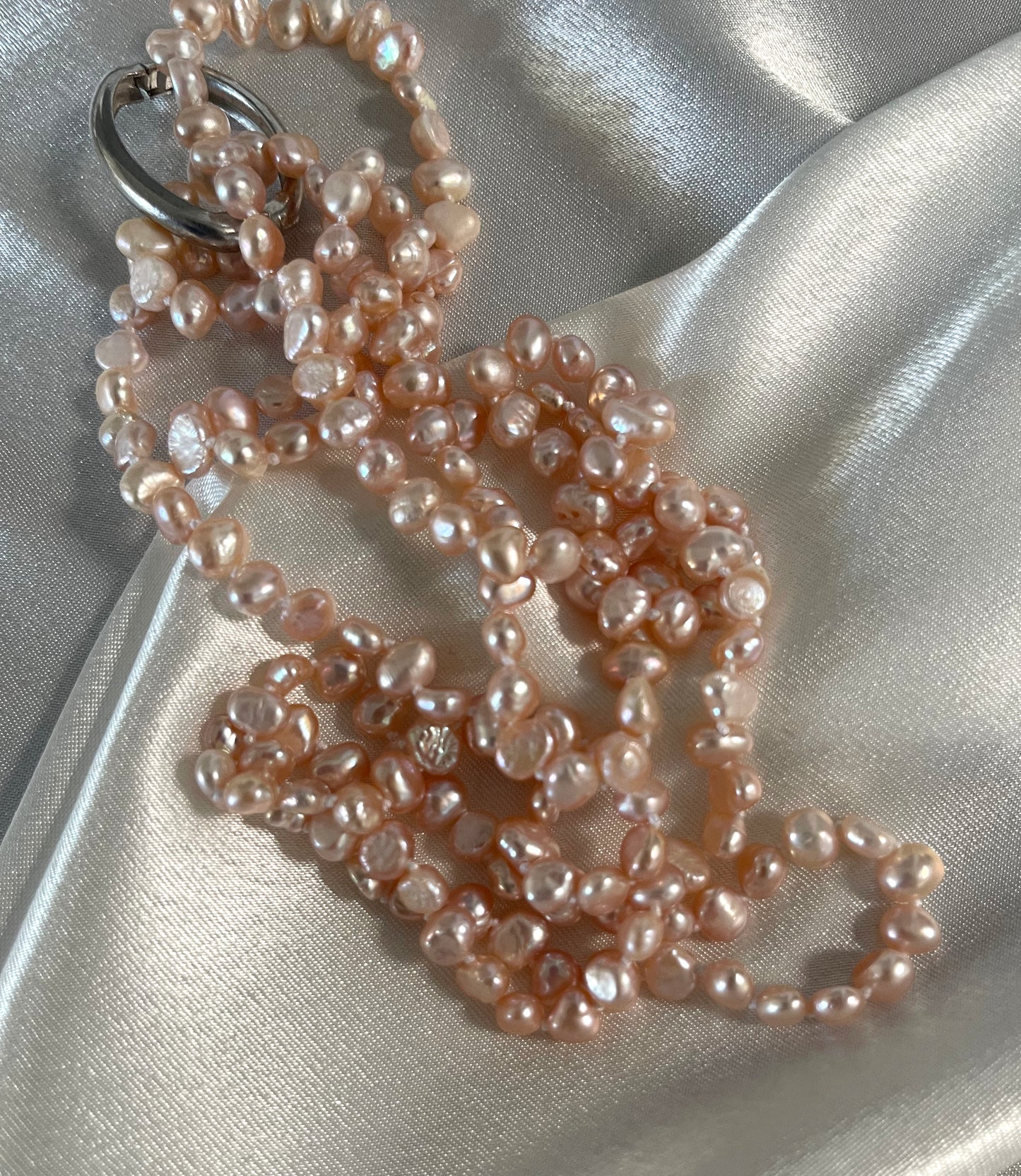 Pink Freshwater Pearl Necklace - 4 ways to wear, 5mm potato pearls