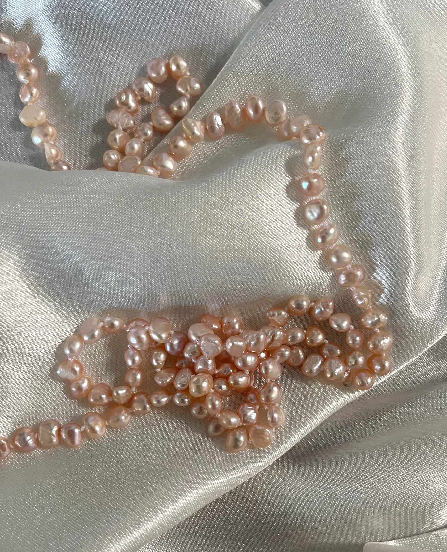 Pink Freshwater Pearl Necklace - 4 ways to wear, 5mm potato pearls