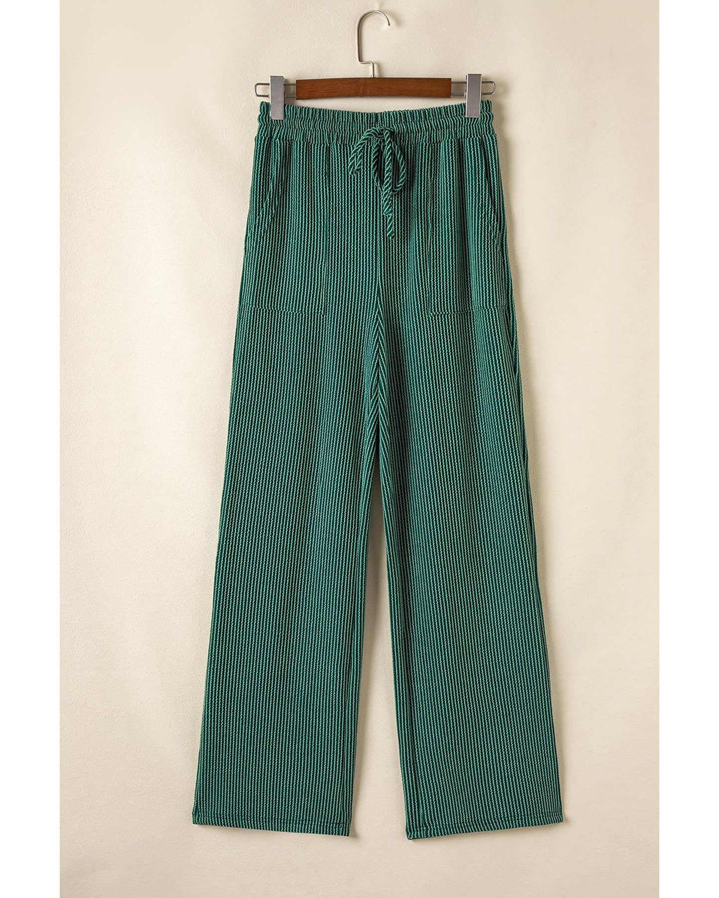 Evergreen JOLLY Corded Long Sleeve Top and Pockets Pants Set - S