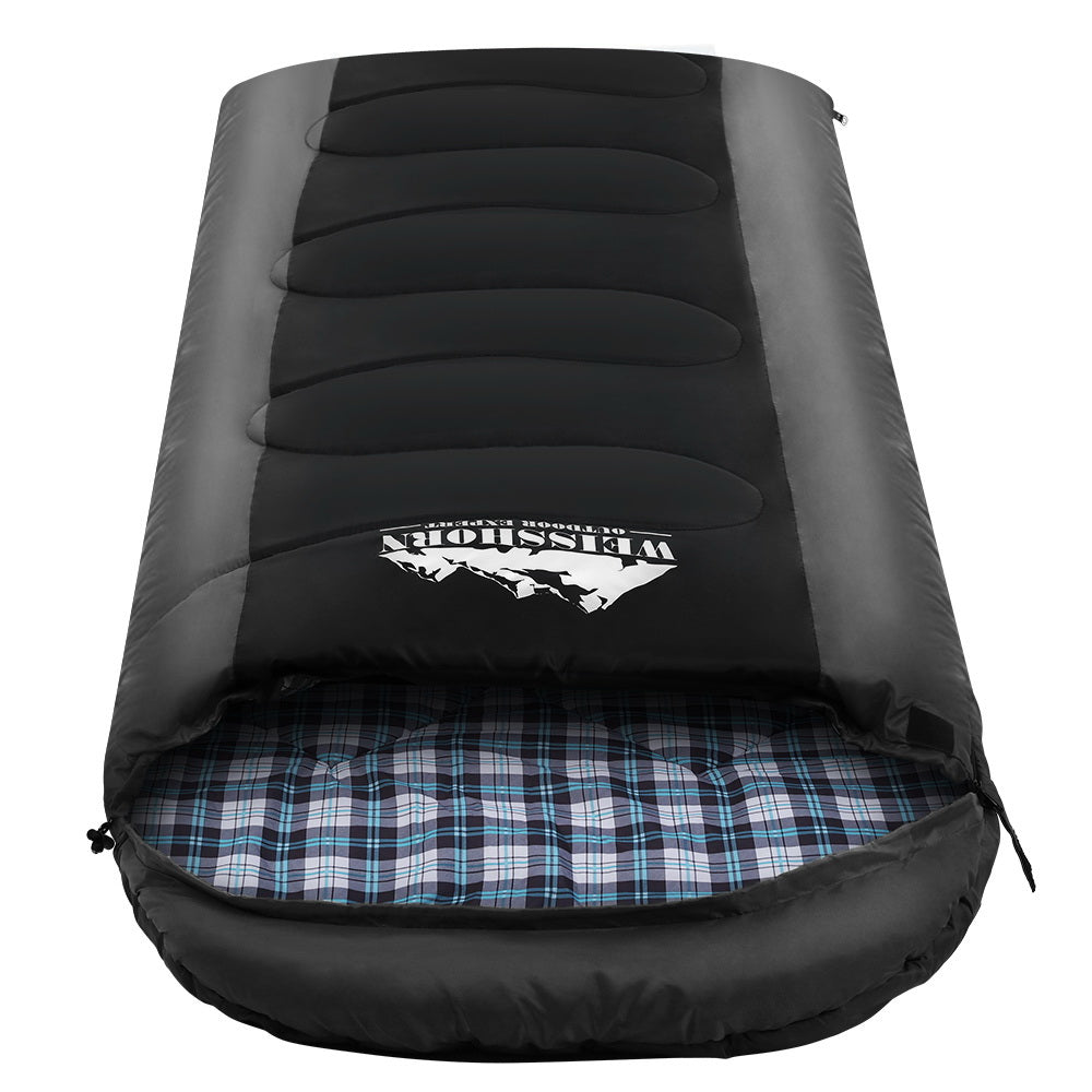 Weisshorn Sleeping Bag Single Thermal Camping Hiking Tent Black -20C