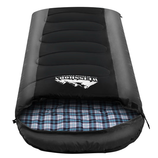 Weisshorn Sleeping Bag Single Thermal Camping Hiking Tent Black -20C