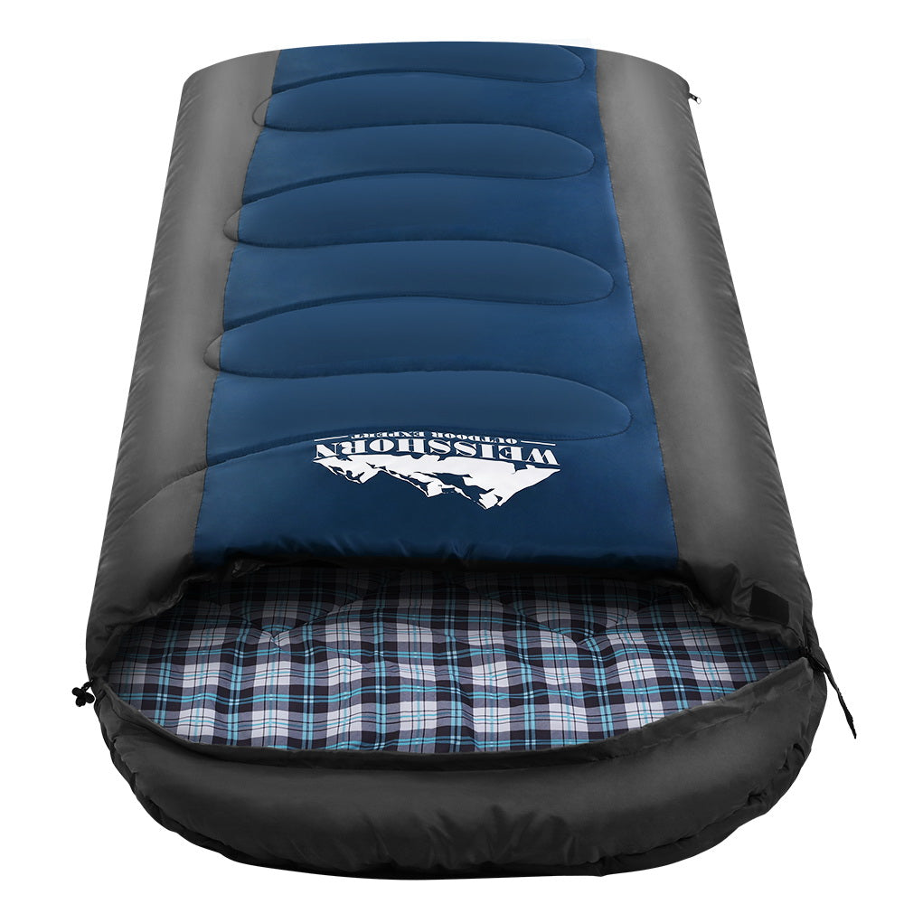 Weisshorn Sleeping Bag Single Thermal Camping Hiking Tent Blue -20C