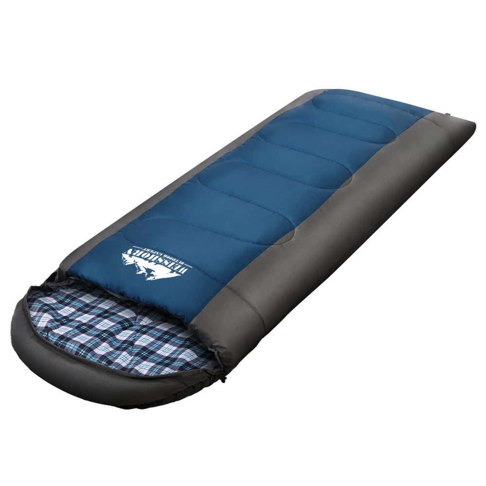 Weisshorn Sleeping Bag Single Thermal Camping Hiking Tent Blue -20C