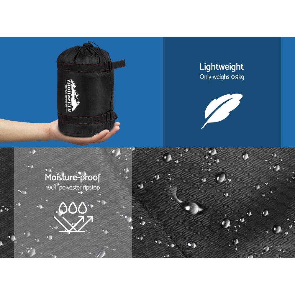 Weisshorn Sleeping Bag Single Thermal Camping Hiking Tent Blue 0C