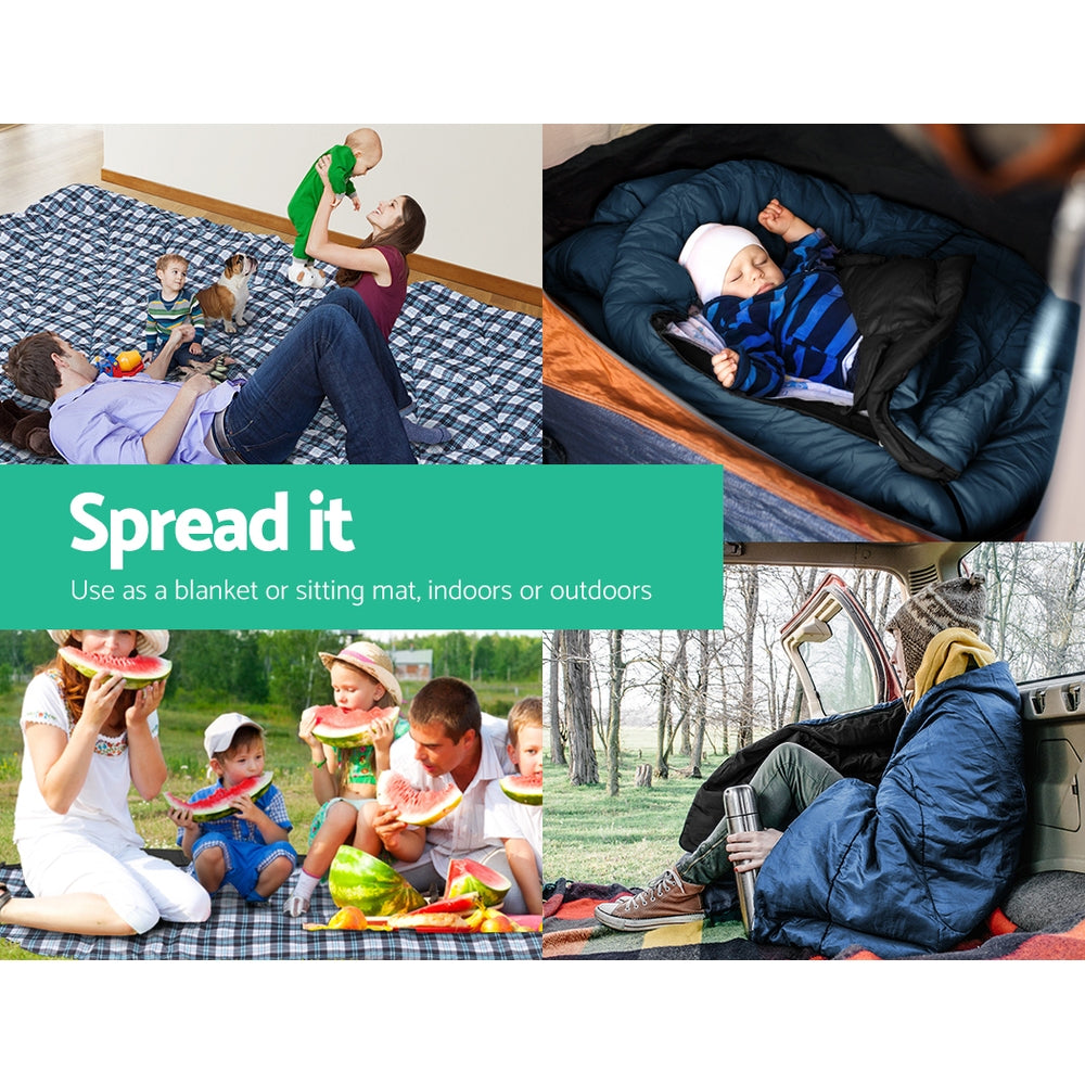 Weisshorn Sleeping Bag Single Thermal Camping Hiking Tent Blue 0C