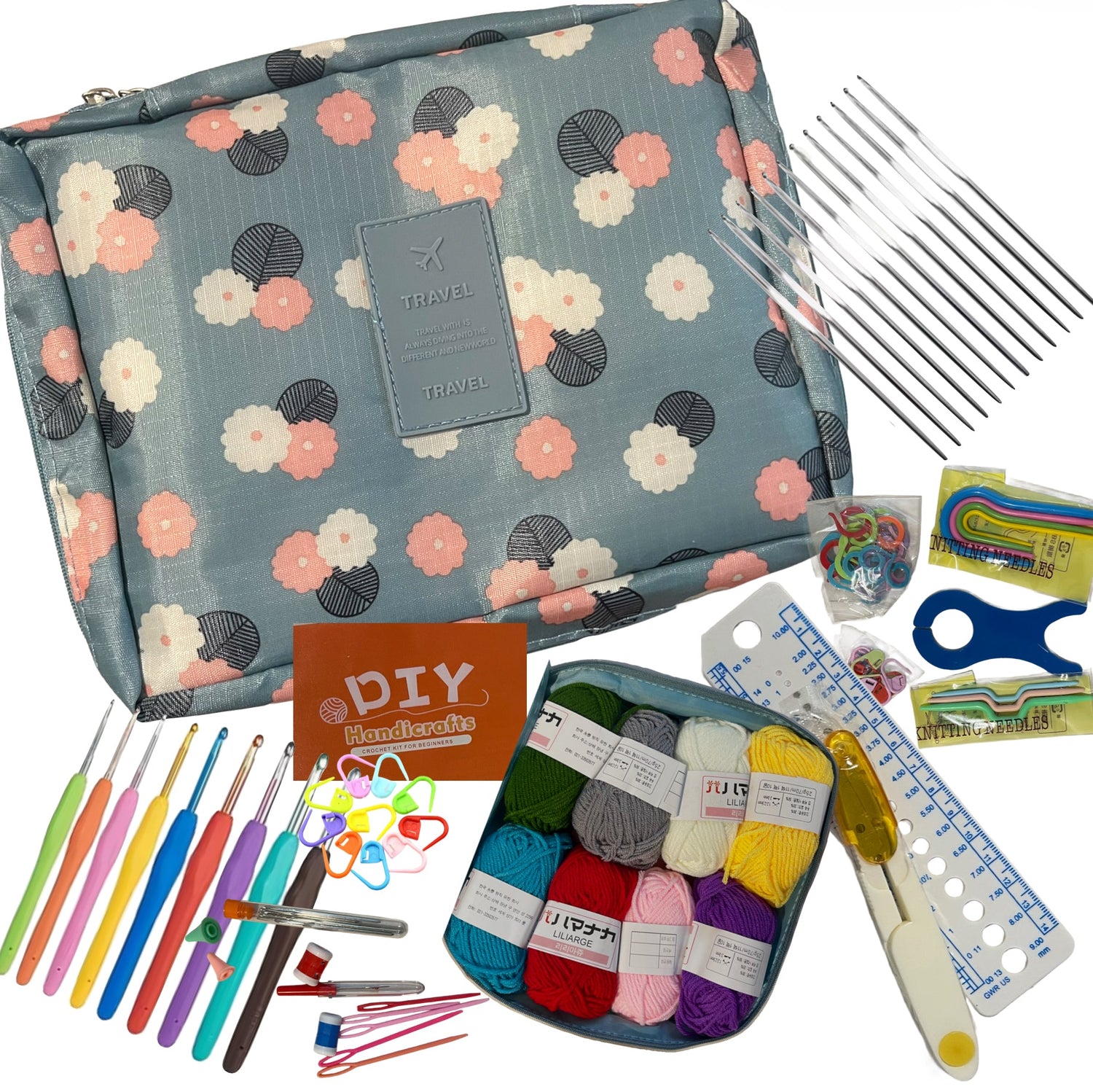 Crochet Kits with Yarn, Hooks & Accessories