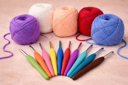 Crochet Starter Kit – All in 1 Travel Set with Yarn Hooks & Accessories Swan Princess