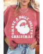 Strawberry Pink HAVE A HOLLY JOLLY CHRISTMAS Corded Sweatshirt - S