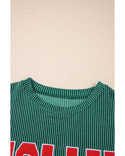 Evergreen JOLLY Corded Long Sleeve Top and Pockets Pants Set - S