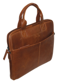 Futura Mens Slimline Laptop Bag Satchel Handbag Handles College - Brown