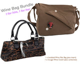 Gift Bundles Wine Handbag for LADIES + Wine Bags for Men- Buy together and save!