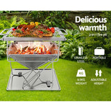 Grillz Fire Pit BBQ Grill with Carry Bag Camping