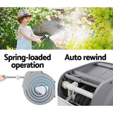 Water Hose Reel 30M Retractable Garden Auto Rewind Spray Gun