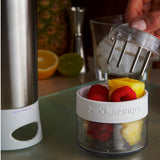 2 x Stainless Steel Fruit Reemer Flask, Create Fruit Infused drinks, Cocktails, Mixed Berry Juices with the Fruit Zinger