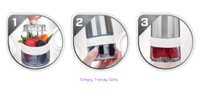 2 x Stainless Steel Fruit Reemer Flask, Create Fruit Infused drinks, Cocktails, Mixed Berry Juices with the Fruit Zinger