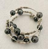 Bracelets Pearls on Silver Wire with Butterflies, fits all wrist sizes, wrap around. Loved by Teenagers and ladies alike
