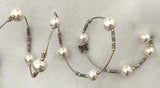 Bracelets Pearls on Silver Wire with Butterflies, fits all wrist sizes, wrap around. Loved by Teenagers and ladies alike