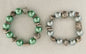 Set of 2 Bracelets for girls, teenagers, young ladies! Round beads with silver shapes on elasticated band makes a beautiful gift