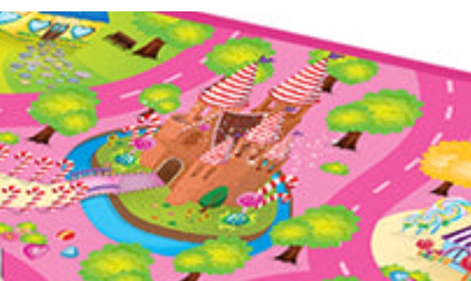 ROLLMATZ CANDYLAND DESIGN Floor Play Mat Game for Kids