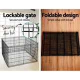 dog play pen wire cage lockable fence foldable design for pets