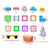 Keezi 100pcs Kids Magnetic Tiles STEM Blocks Building Educational Toys Children Gift