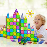 Keezi 100pcs Kids Magnetic Tiles STEM Blocks Building Educational Toys Children Gift