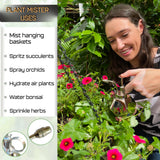 Stainless Steel Plant Mister Metal Watering Can Spray Bottle for Indoor Outdoor Plants. Silver Gardening Spritzer Mist Herbs Orchids Air Plants Bonsai