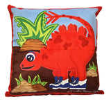Red dinosaur cushion cover