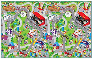 race track play mat gam for kids racing cars grand stands