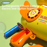 Bubblerainbow Pink Rabbit 69-Hole Automatic Bubble Gun Toy Outdoor Soap Cartoon Machine